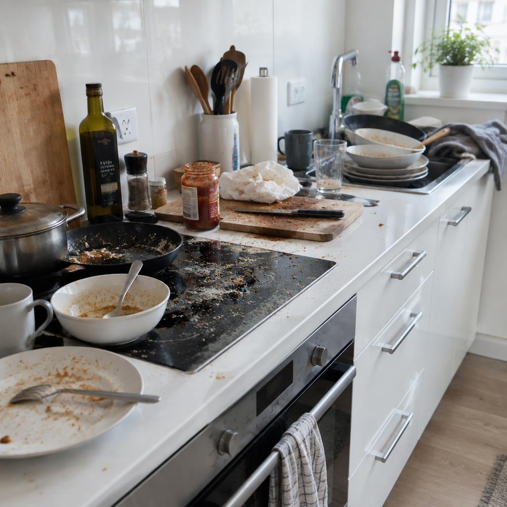 Kitchen before cleaning (sample)
